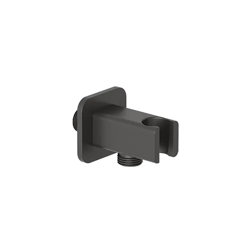 Kludi A-QA Wandanschlussbogen mit Brausehalter, Mattschwarz, softedge, DN 15, Ausladung 48 mm Kludi A-QA Wandanschlussbogen mit Brausehalter, Mattschwarz, softedge, DN 15, Ausladung 48 mm