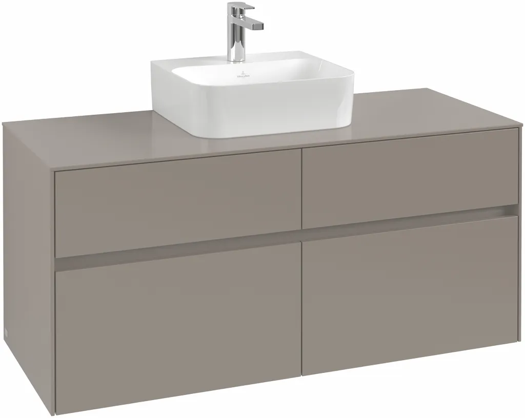 Villeroy & Boch Waschtischunterschrank „Collaro“ 1200 × 548 × 500 mm Graphite, mit Beleuchtung, für Becken mittig Villeroy & Boch Waschtischunterschrank „Collaro“ 1200 × 548 × 500 mm Graphite, mit Beleuchtung, für Becken mittig