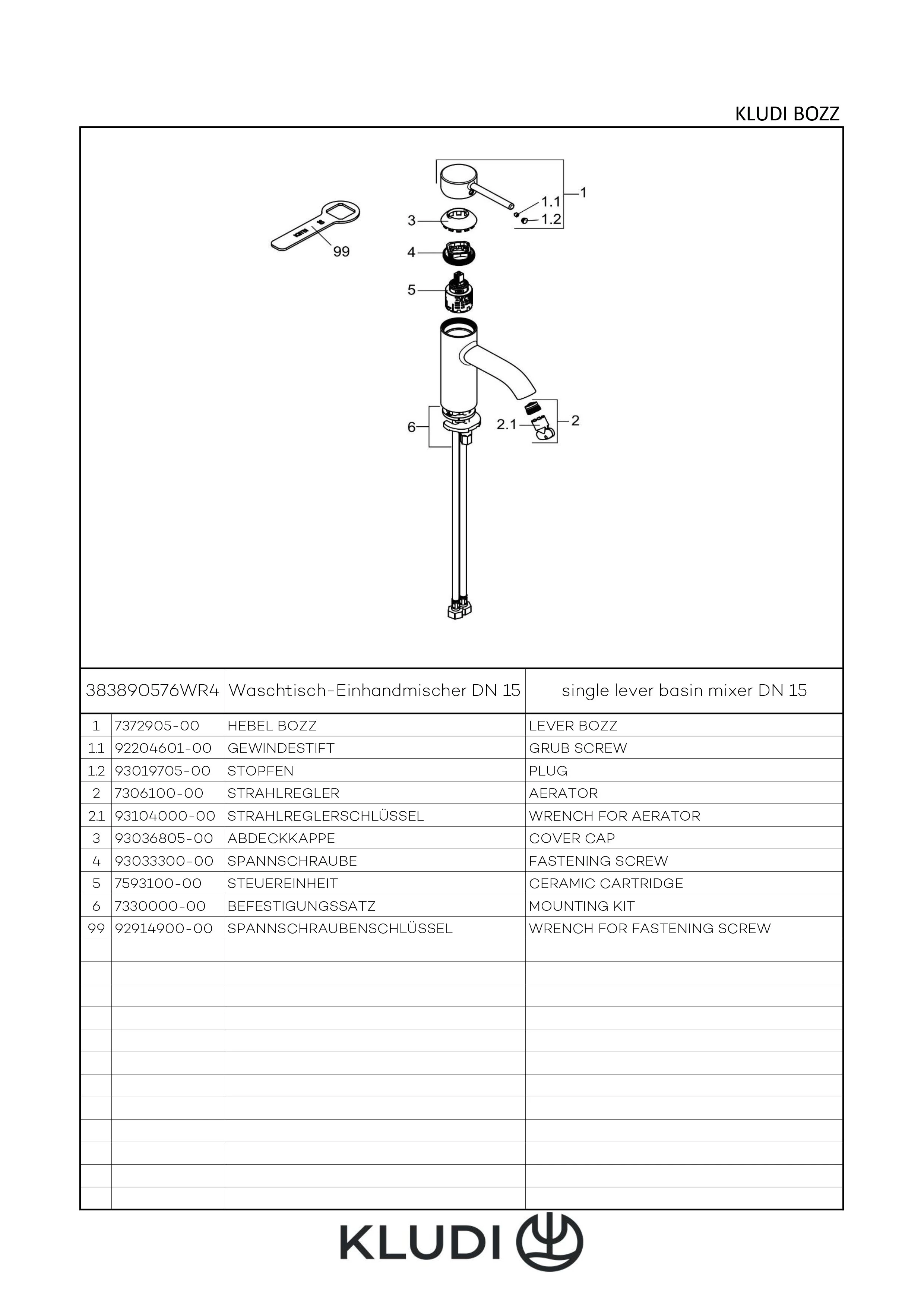 BOZZ WaschtischEHM 75mm ECO PLUS, ohne Ablaufgarnitur chrom BOZZ WaschtischEHM 75mm ECO PLUS, ohne Ablaufgarnitur chrom
