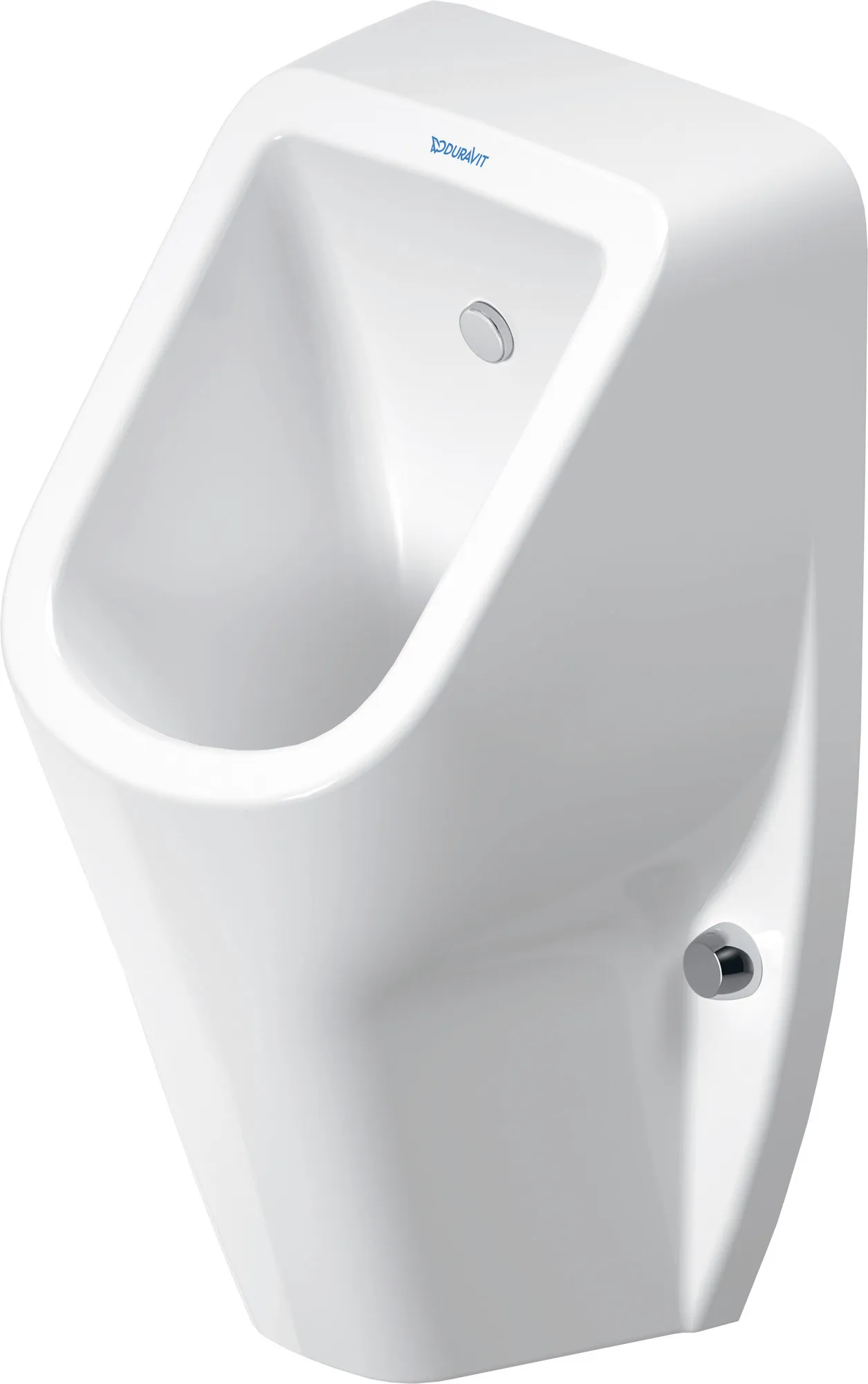 Urinal D-Code, Zulauf von hinten rimless, ohne Fliege, weiß