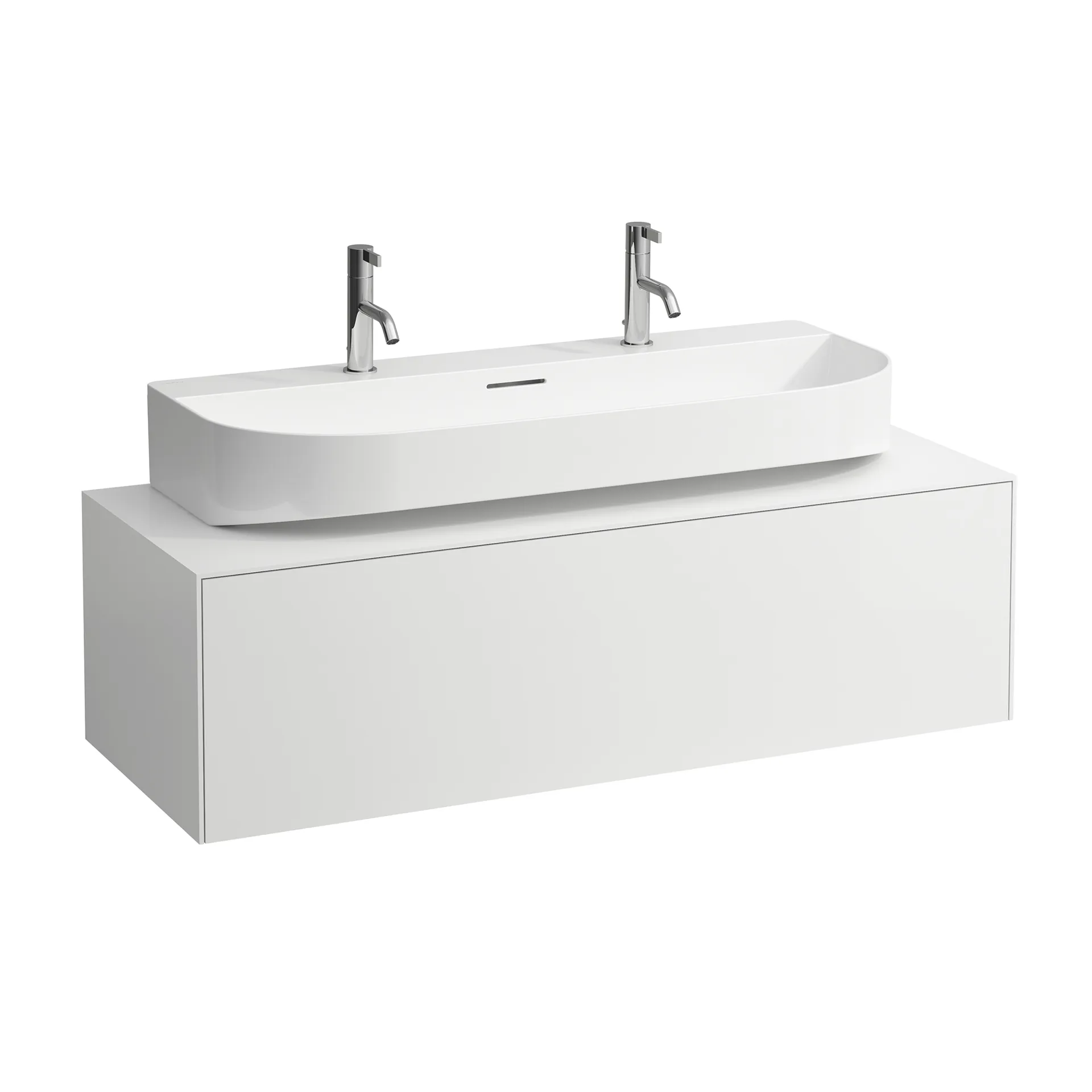 Laufen Waschtischunterbau „SONAR“ 455 × 340 × 1175 mm Weiß matt