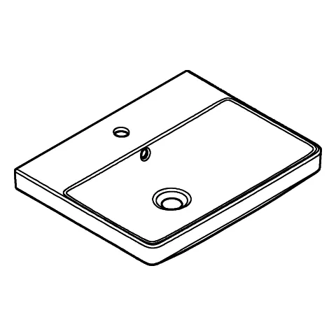 Grohe Waschtisch Euro Keramik 102430, 55 cm, wandhängend, 1 Hahnloch, Überlauf, antibakterieller Glasur HyperClean, alpinweiß Grohe Waschtisch Euro Keramik 102430, 55 cm, wandhängend, 1 Hahnloch, Überlauf, antibakterieller Glasur HyperClean, alpinweiß