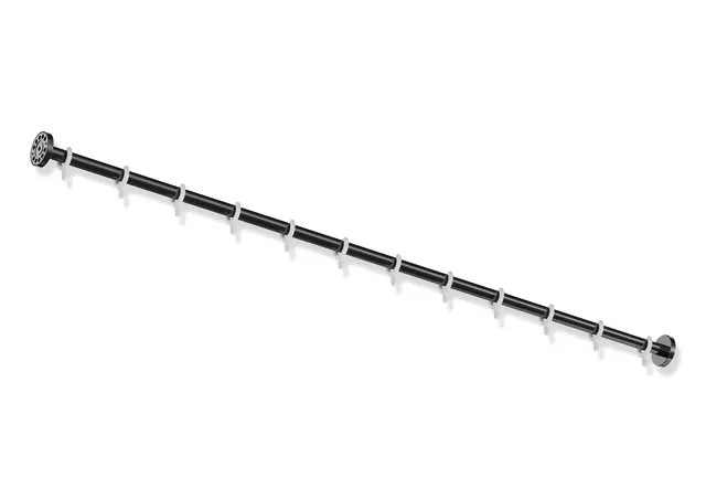 HEWI System 900 Vorhangstange, Edelstahl, PVD, Länge 1524 mm, 12 Vorhangringe HEWI System 900 Vorhangstange, Edelstahl, PVD, Länge 1524 mm, 12 Vorhangringe