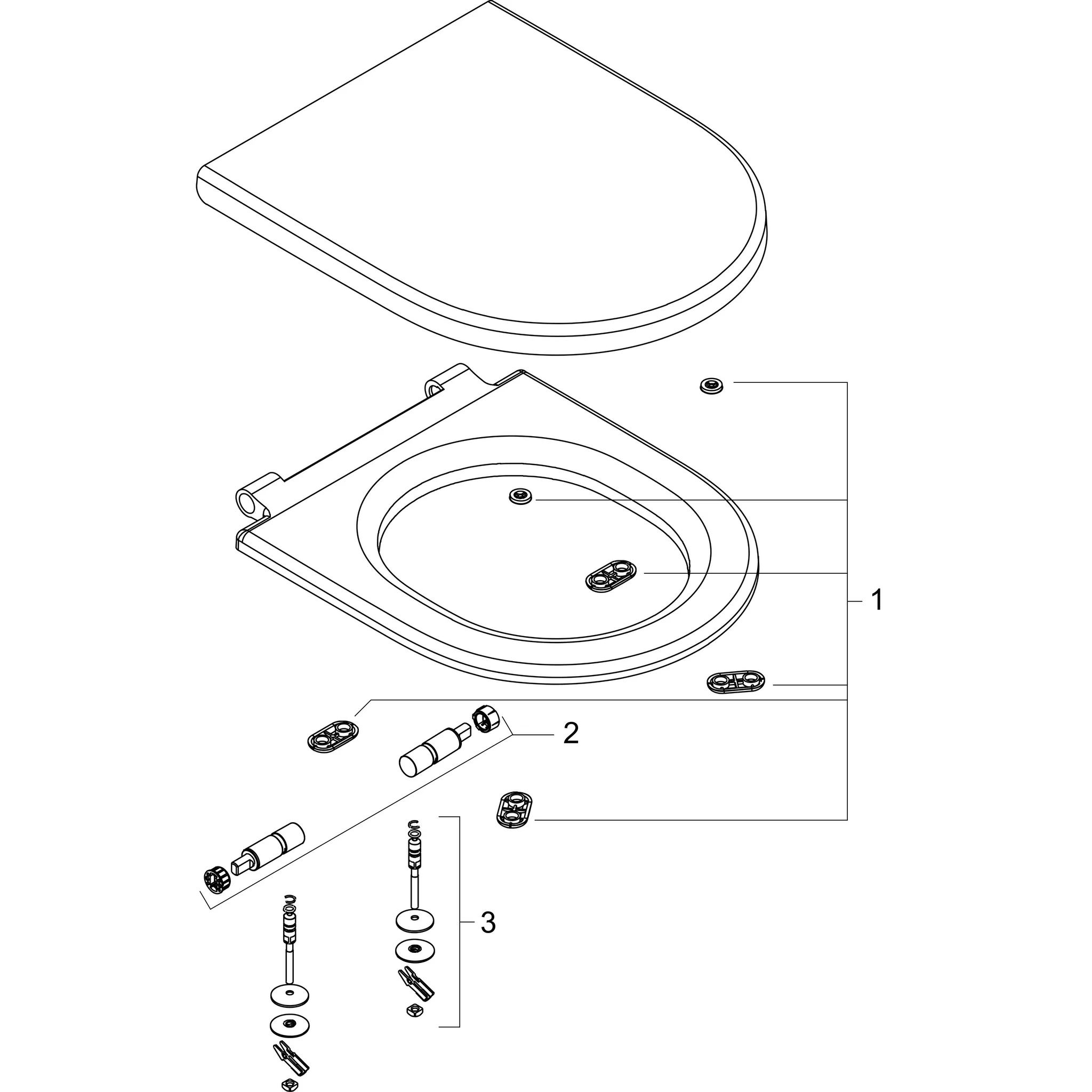 Hansgrohe EluPura Original S WC-Sitz, Weiß
