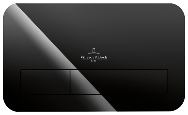 WC-Betätigungsplatte ViConnect Installationssysteme 922400, 179 x 75 x 276 mm, 2-Mengen-Spülung, Glass Glossy Black