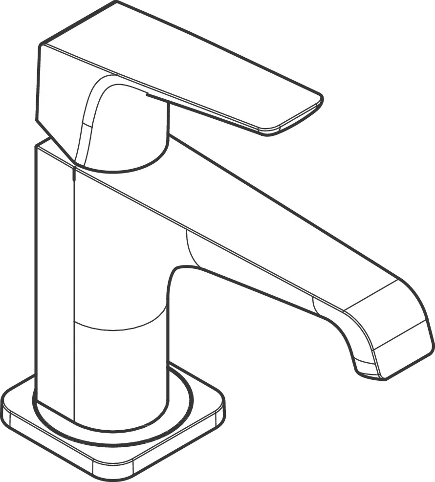 Hansgrohe AXOR Citterio E Einhebel-Waschtischmischer 90° mit Hebelgriff, Chrom, Ausladung 135 mm, Auslaufhöhe 90 mm