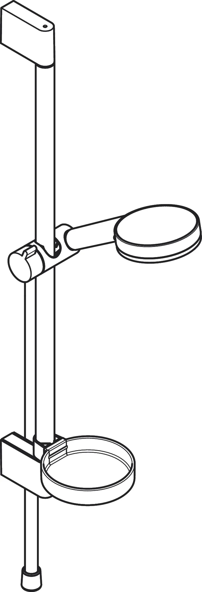 Brausenset Crometta Vario/Unica 650mm weiss/chrom mit Cassetta