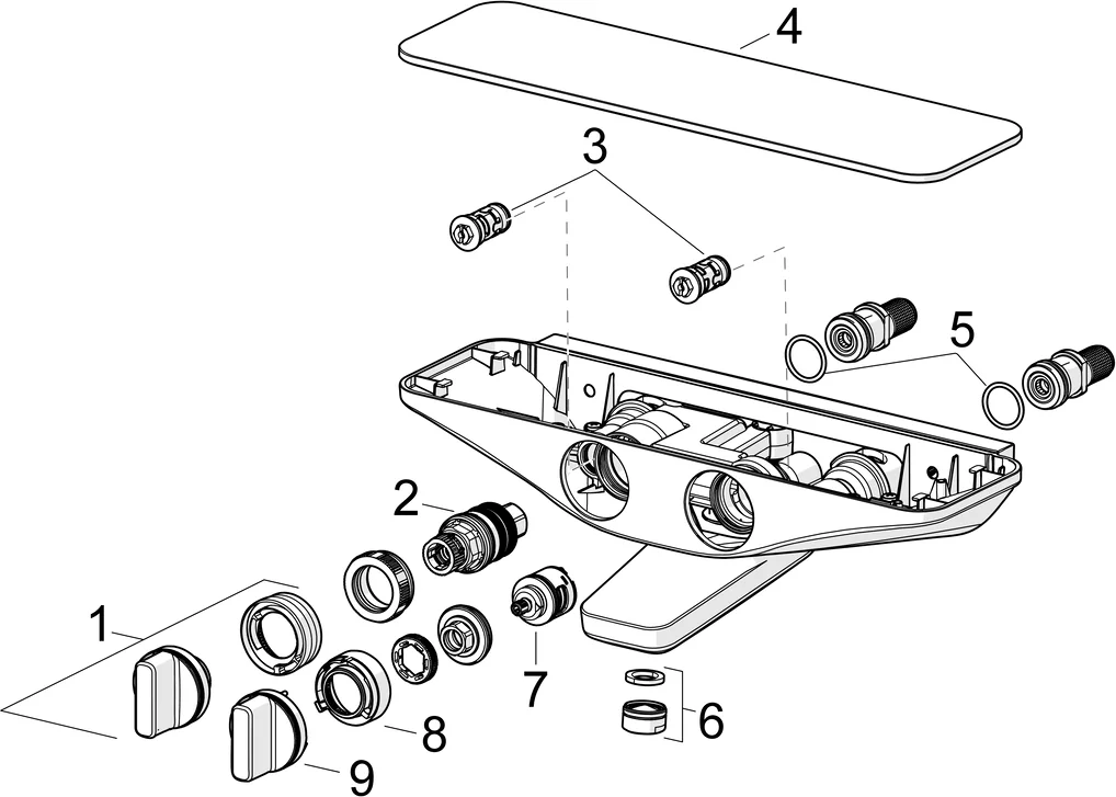 HansaEMOTION Wannen- und Brausearmatur Chrom/Weiss, DN15 HansaEMOTION Wannen- und Brausearmatur Chrom/Weiss, DN15