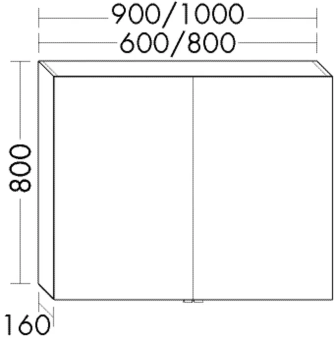 Spiegelschrank Sys30 von burgbad – maßflexibel, 160 mm tief, 600 mm breit, 800 mm hoch, beidseitig verspiegelt mit Schalter-Steckdosenelement Spiegelschrank Sys30 von burgbad – maßflexibel, 160 mm tief, 600 mm breit, 800 mm hoch, beidseitig verspiegelt mit Schalter-Steckdosenelement