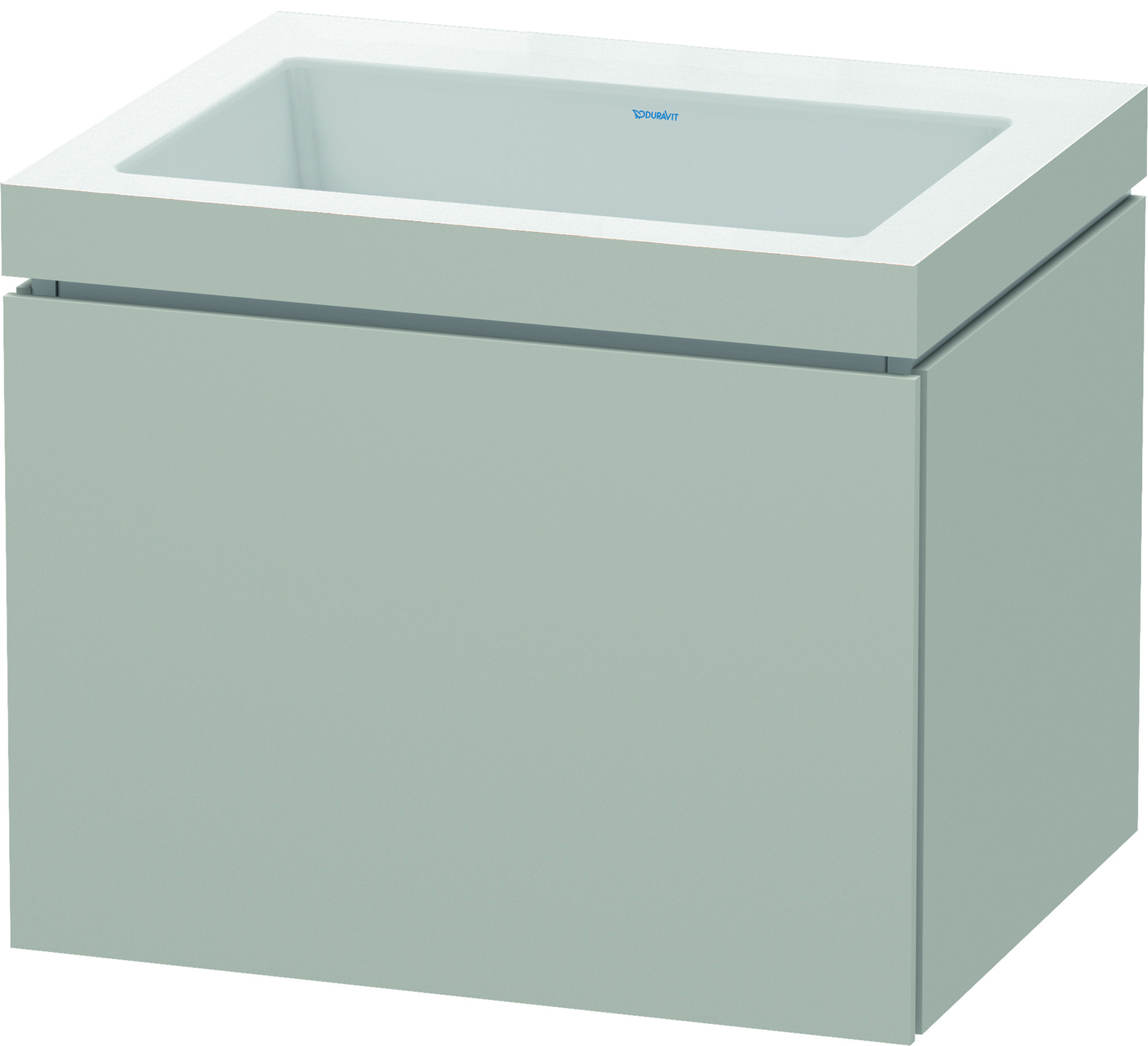 Duravit Möbelset c-shaped Set wandhängend wandhängend „L-Cube“ 60 × 50 × 48 cm in Betongrau Matt