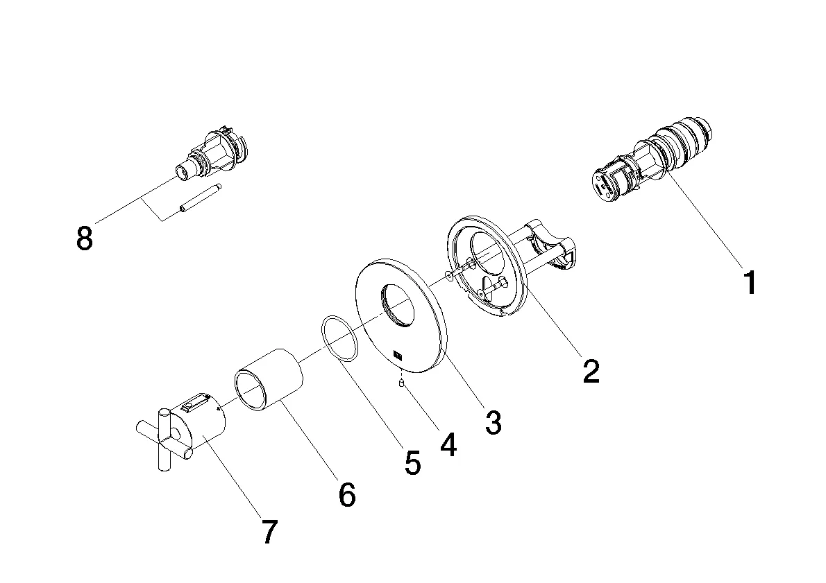 UP-Thermostat ohne Mengenregulierung TARA Chrom 36503892