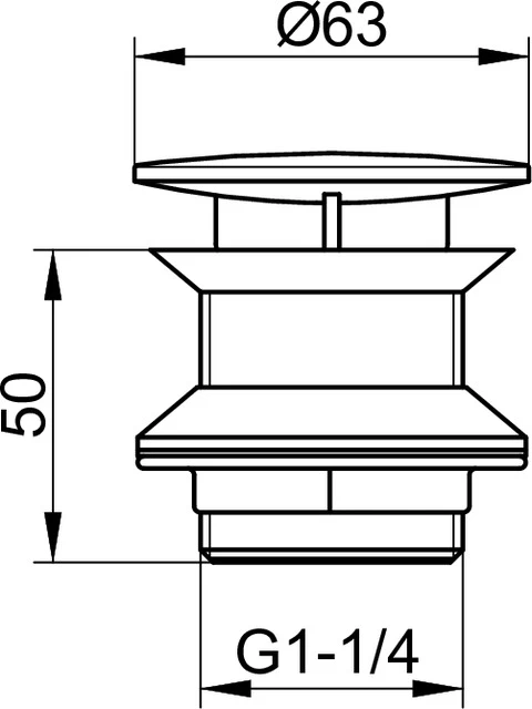 Armaturenzubehör 59904130000 Schaftventil G 1 1/4 mit Haube Schwarzchrom gebürstet