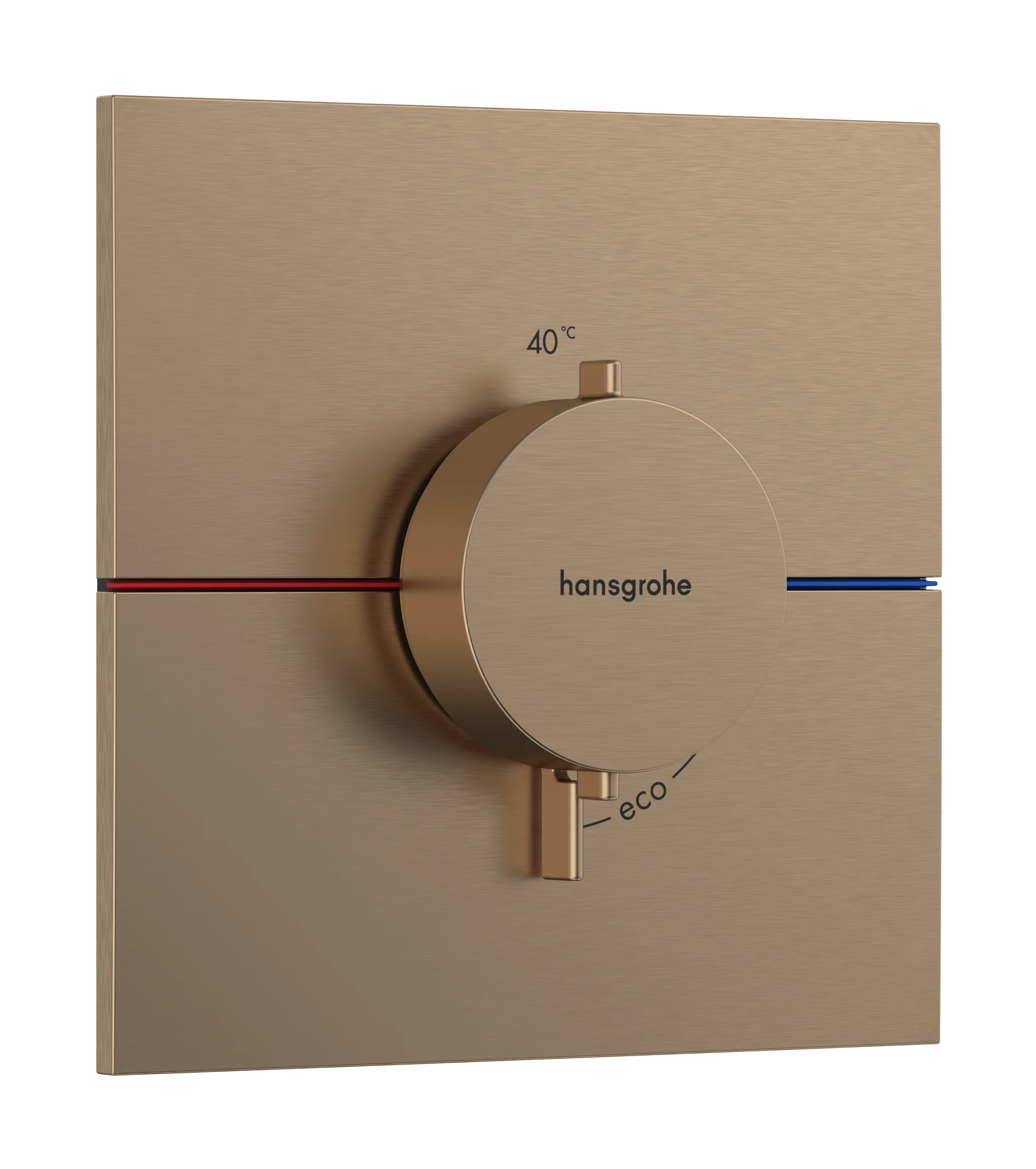 Hansgrohe ShowerSelect Comfort E Thermostat Unterputz, Brushed Bronze, 1 Verbraucher, Temperatur- und Volumensteuerung, Mengensteuerung mit Stop Funktion