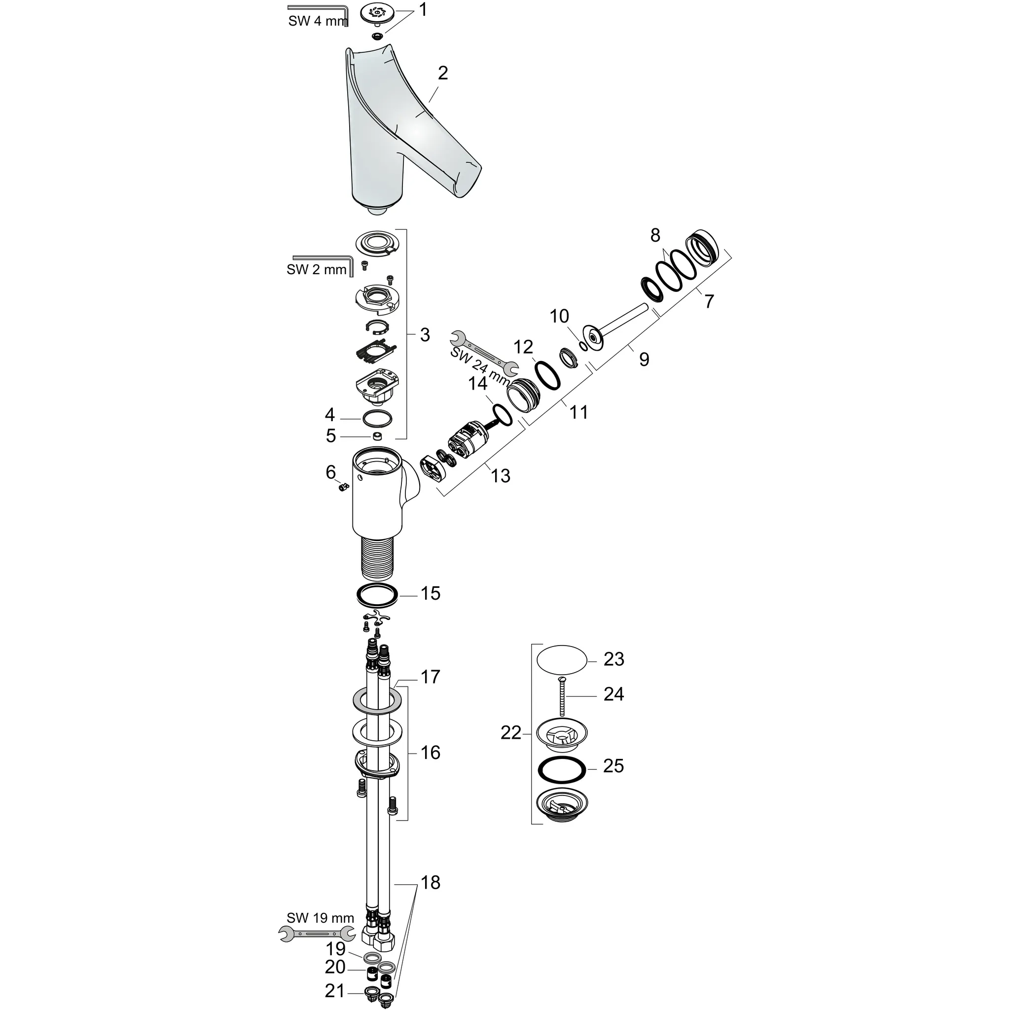 Hansgrohe AXOR Starck V Einhebel-Waschtischmischer BBR, Brushed Bronze, Ausladung 125 mm, Auslaufhöhe 141 mm, ComfortZone 140 Hansgrohe AXOR Starck V Einhebel-Waschtischmischer BBR, Brushed Bronze, Ausladung 125 mm, Auslaufhöhe 141 mm, ComfortZone 140