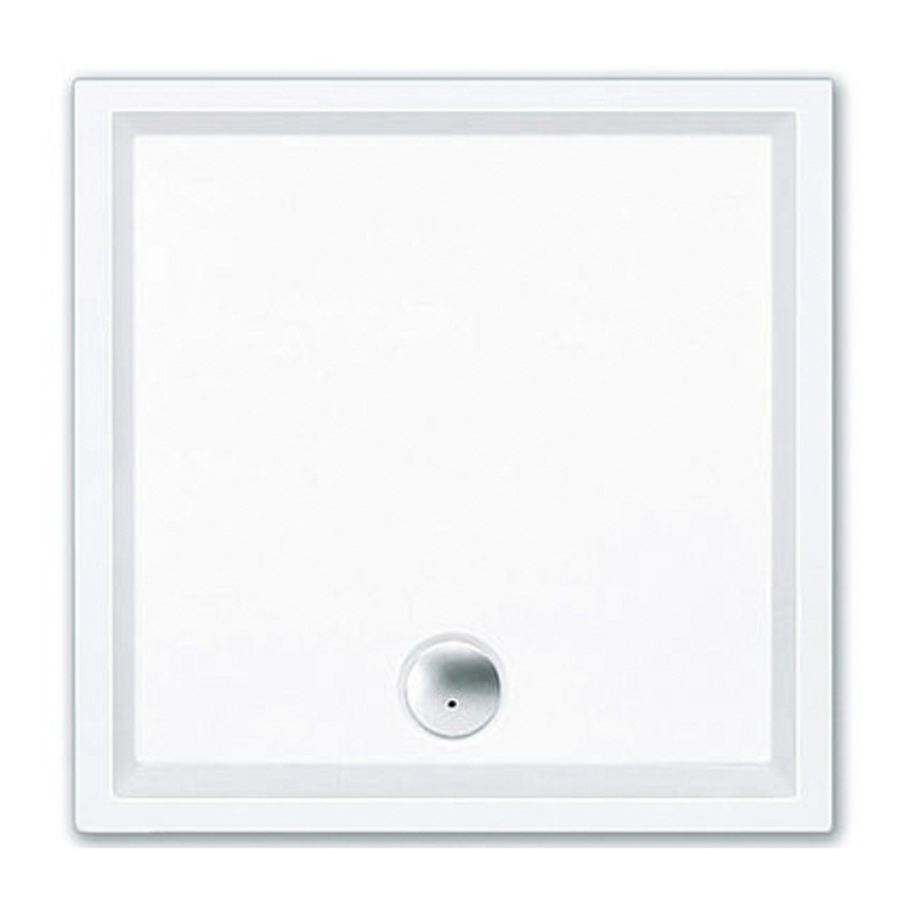 repaBAD quadrat Duschwanne „Wien“ 1000 × 1000 mm ohne Oberflächenbeschichtung, in Weiß repaBAD quadrat Duschwanne „Wien“ 1000 × 1000 mm ohne Oberflächenbeschichtung, in Weiß
