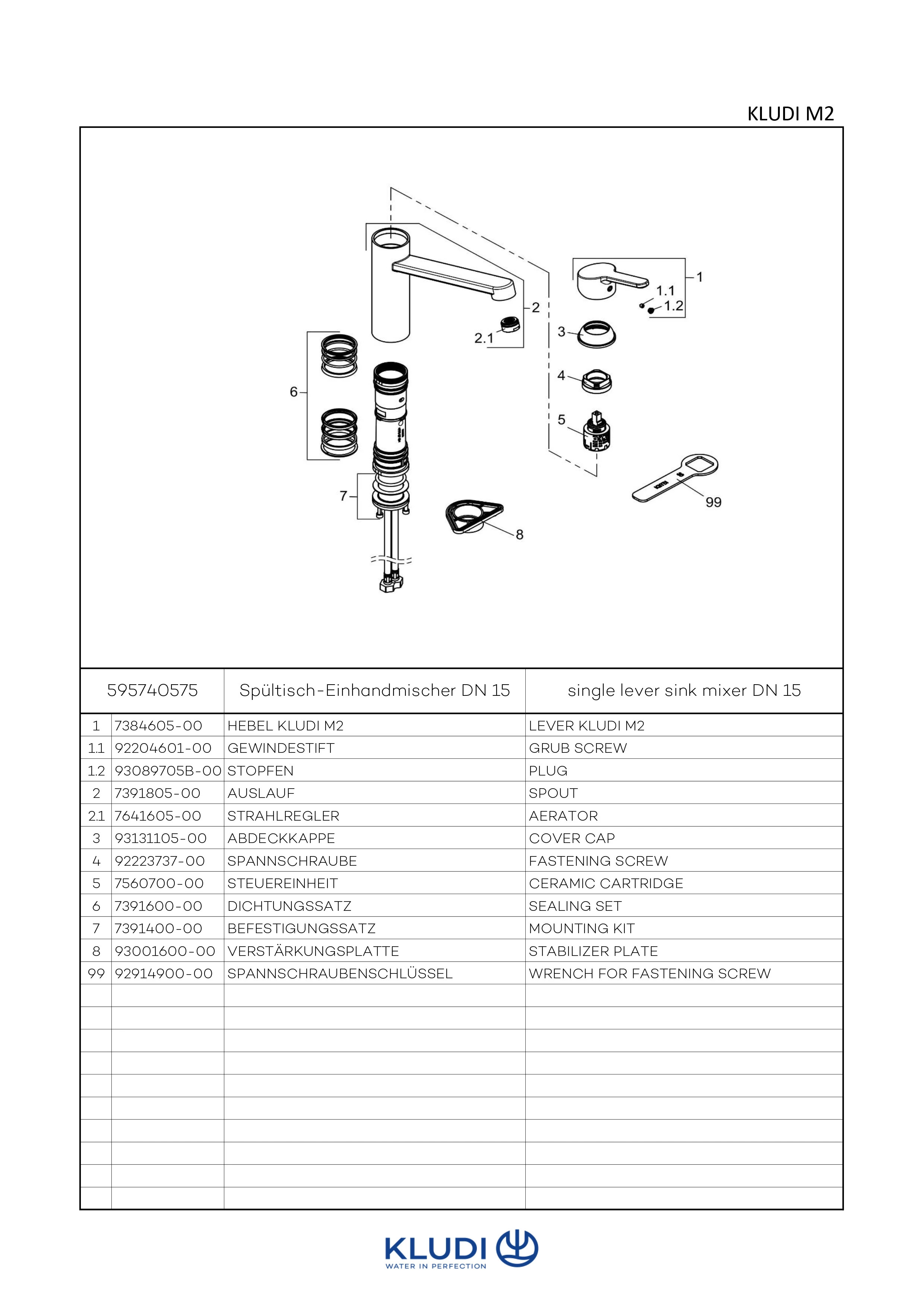 M2 SpültischEHM DN 15 chrom M2 SpültischEHM DN 15 chrom