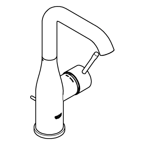 Einhand-Waschtischbatterie Essence 24174_1, L-Size, Einlochmontage, Zugstangen-Ablaufgarnitur, Professional Edition, chrom Einhand-Waschtischbatterie Essence 24174_1, L-Size, Einlochmontage, Zugstangen-Ablaufgarnitur, Professional Edition, chrom