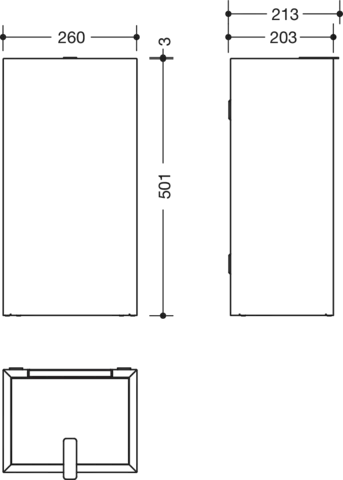 HEWI Papierabfallbehälter „System 900“ 26 × 50 × 20,3 cm in Dunkelgrau tiefmatt HEWI Papierabfallbehälter „System 900“ 26 × 50 × 20,3 cm in Dunkelgrau tiefmatt