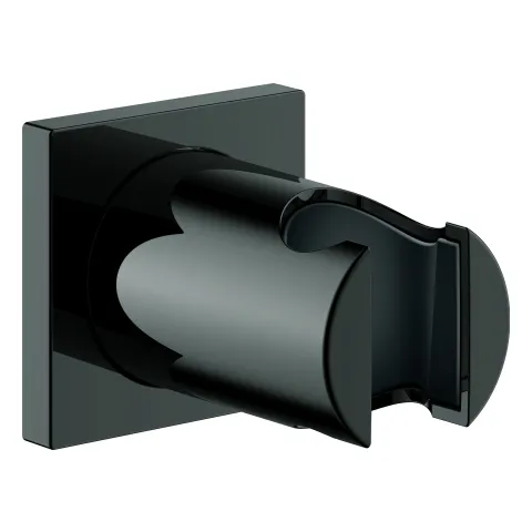 Grohe Wandbrausehalter Rainshower, nicht verstellbar, eckige Rosette, Grohe LongLife Oberfläche, in hard graphite