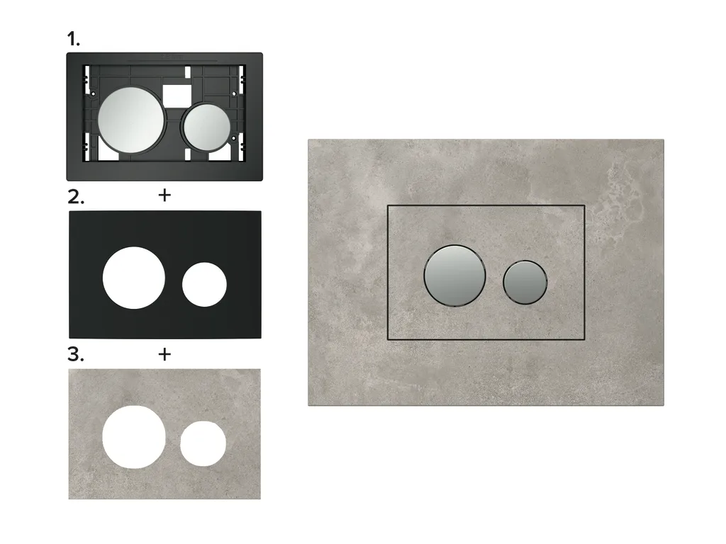 loop Blendenträger für WC-Betätigungsplatte, befliesbar loop Blendenträger für WC-Betätigungsplatte, befliesbar