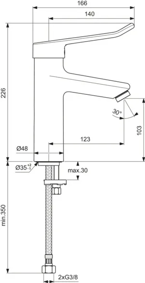Waschtischarmatur Ceraplus Grande mit Bügelgriff ohne Ablaufgarnitur Ausladung 123mm Chrom Waschtischarmatur Ceraplus Grande mit Bügelgriff ohne Ablaufgarnitur Ausladung 123mm Chrom