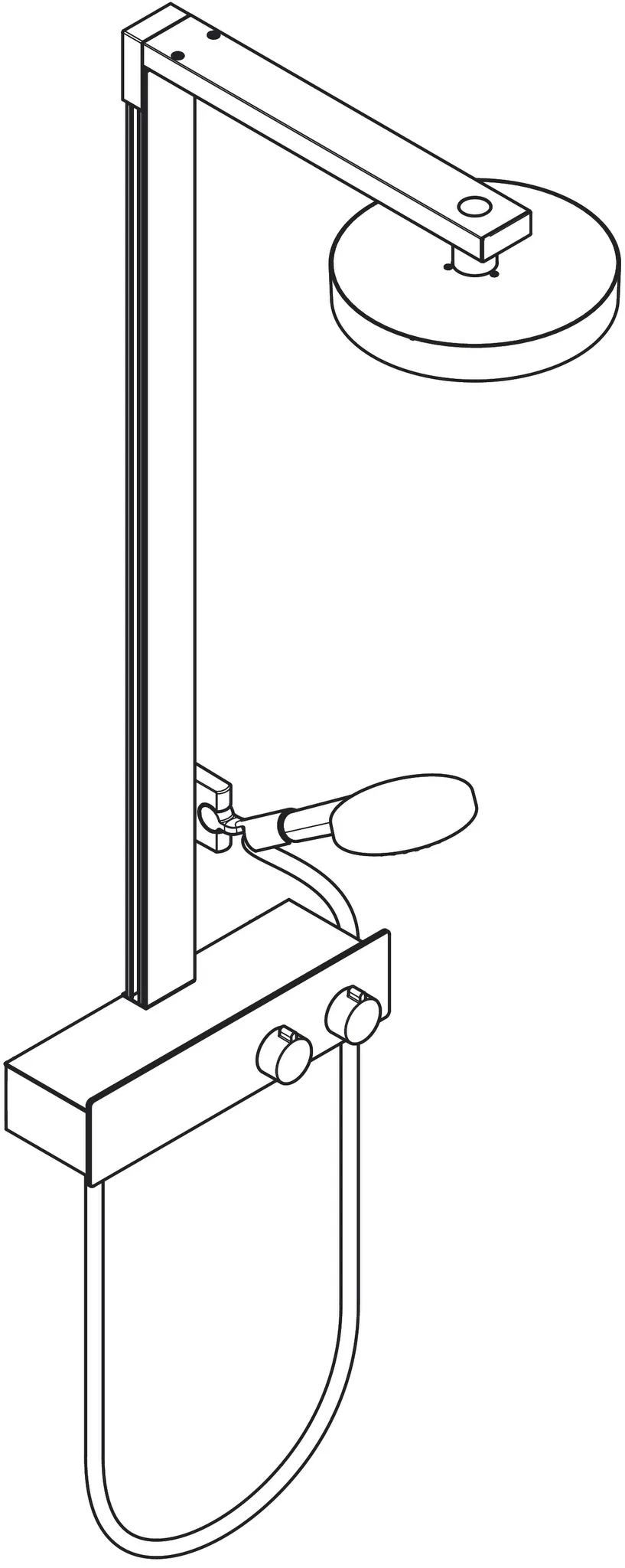 Rainfinity Showerpipe 250 1jet EcoSmart mit ShowerTablet 350 Chrom Rainfinity Showerpipe 250 1jet EcoSmart mit ShowerTablet 350 Chrom