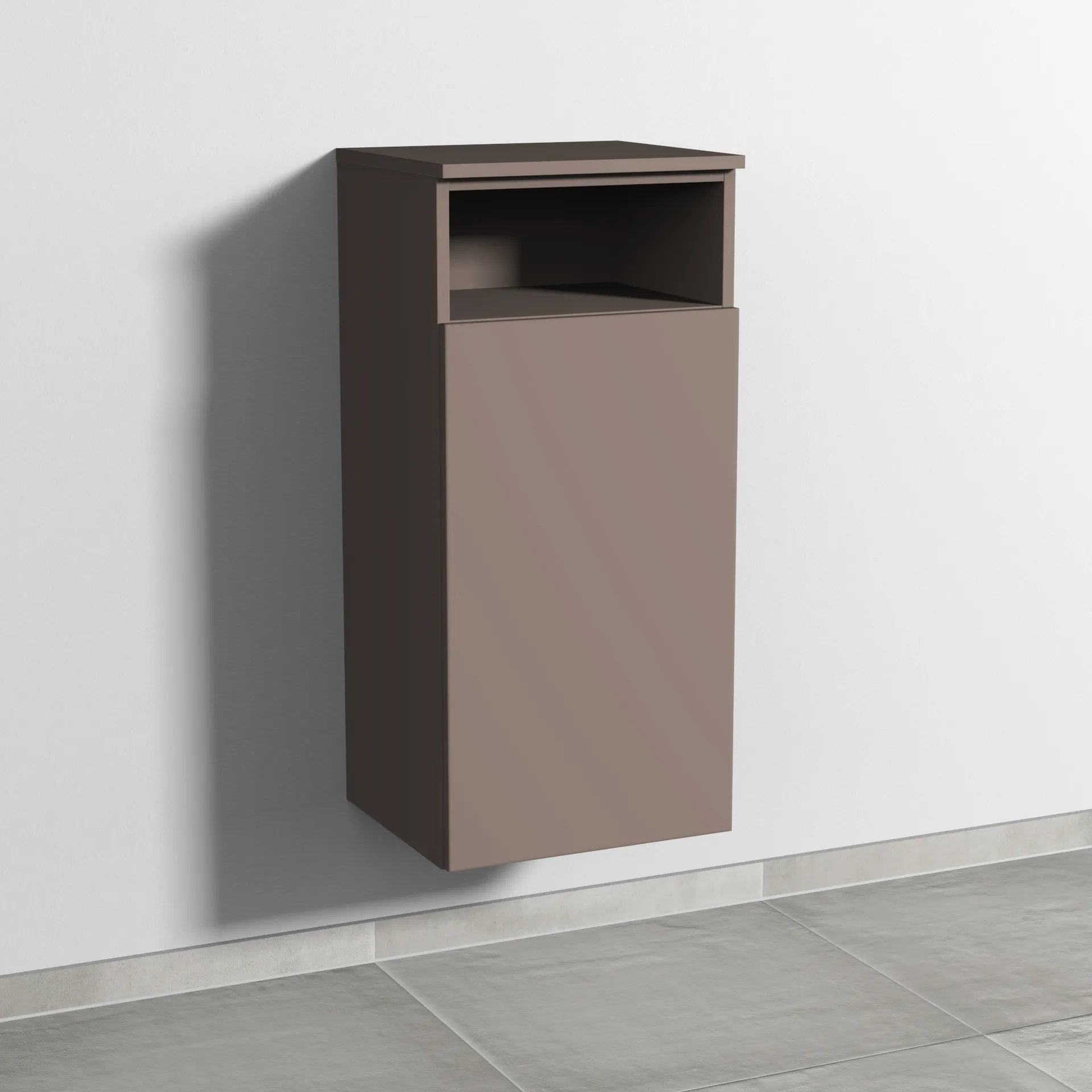Sanipa Mittelschrank „3way“ 400 × 850 × 345 mm Anschlag rechts, in Taupe (matt), Anschlag rechts