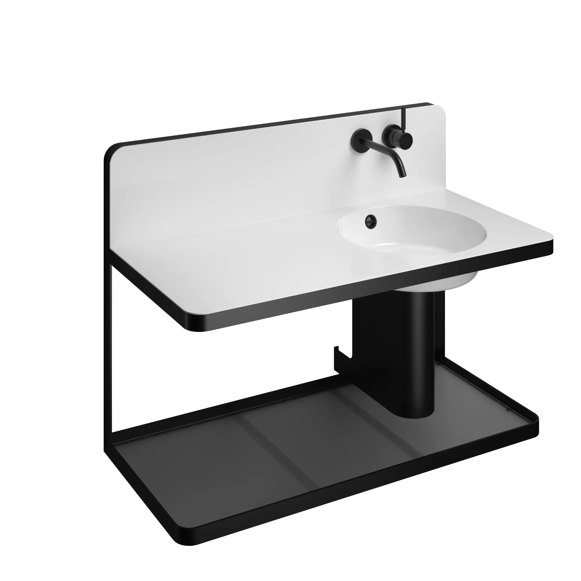 Alape Waschplatz „S19-Serie“ 1000 × 740 mm, rechts Alape Waschplatz „S19-Serie“ 1000 × 740 mm, rechts