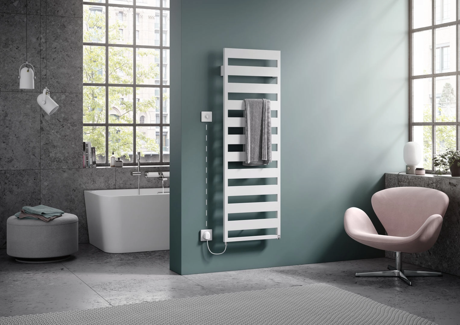 Kermi Design-Elektroheizkörper „Casteo®-E“ 60 × 98,6 cm in glanzsilber Metallic Kermi Design-Elektroheizkörper „Casteo®-E“ 60 × 98,6 cm in glanzsilber Metallic