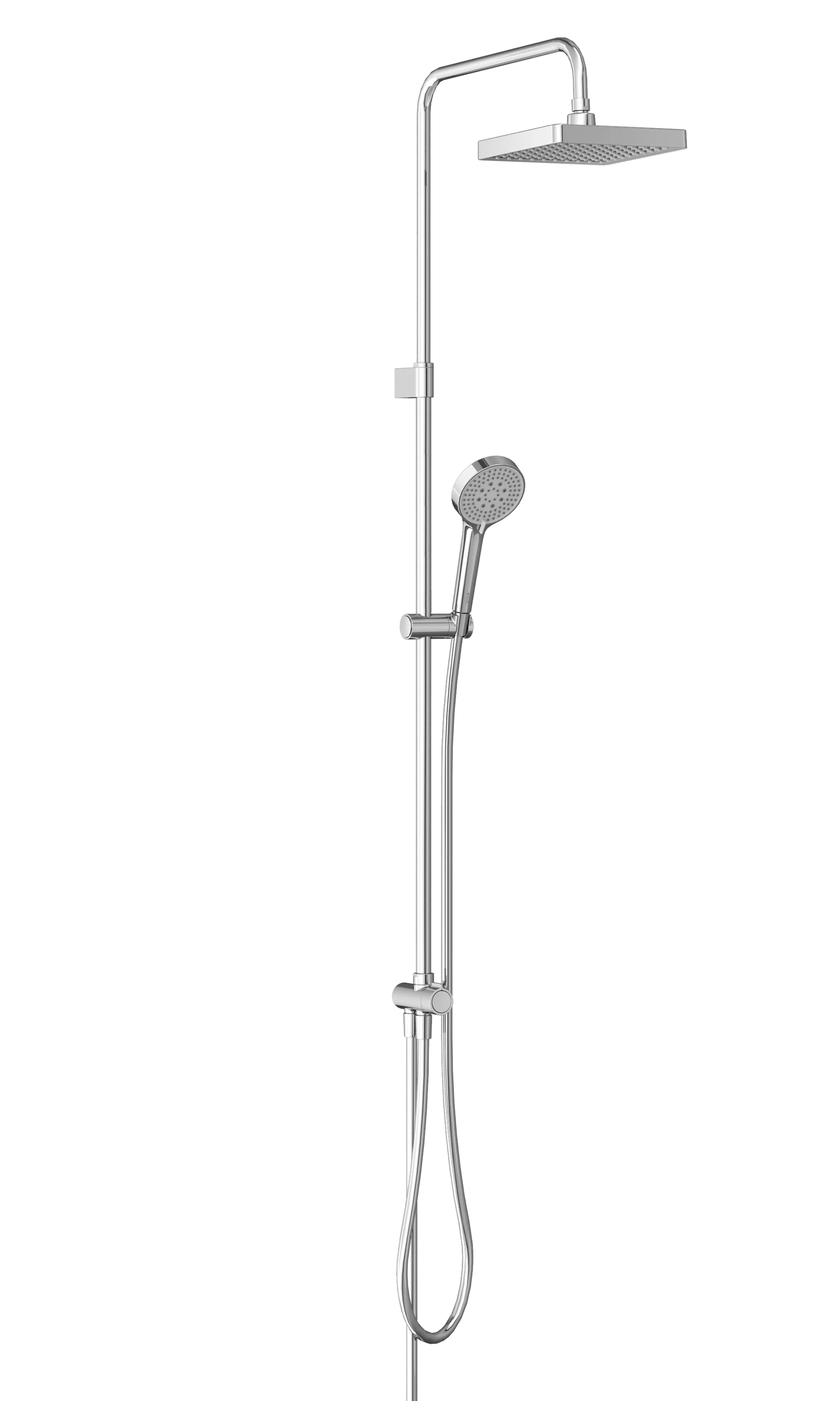 VitrA Base Square Duschsystem Chrom, Wandmontage, Kopf- und Handbrause, Höhe 350 mm, Bohrlochabstand 835 mm VitrA Base Square Duschsystem Chrom, Wandmontage, Kopf- und Handbrause, Höhe 350 mm, Bohrlochabstand 835 mm