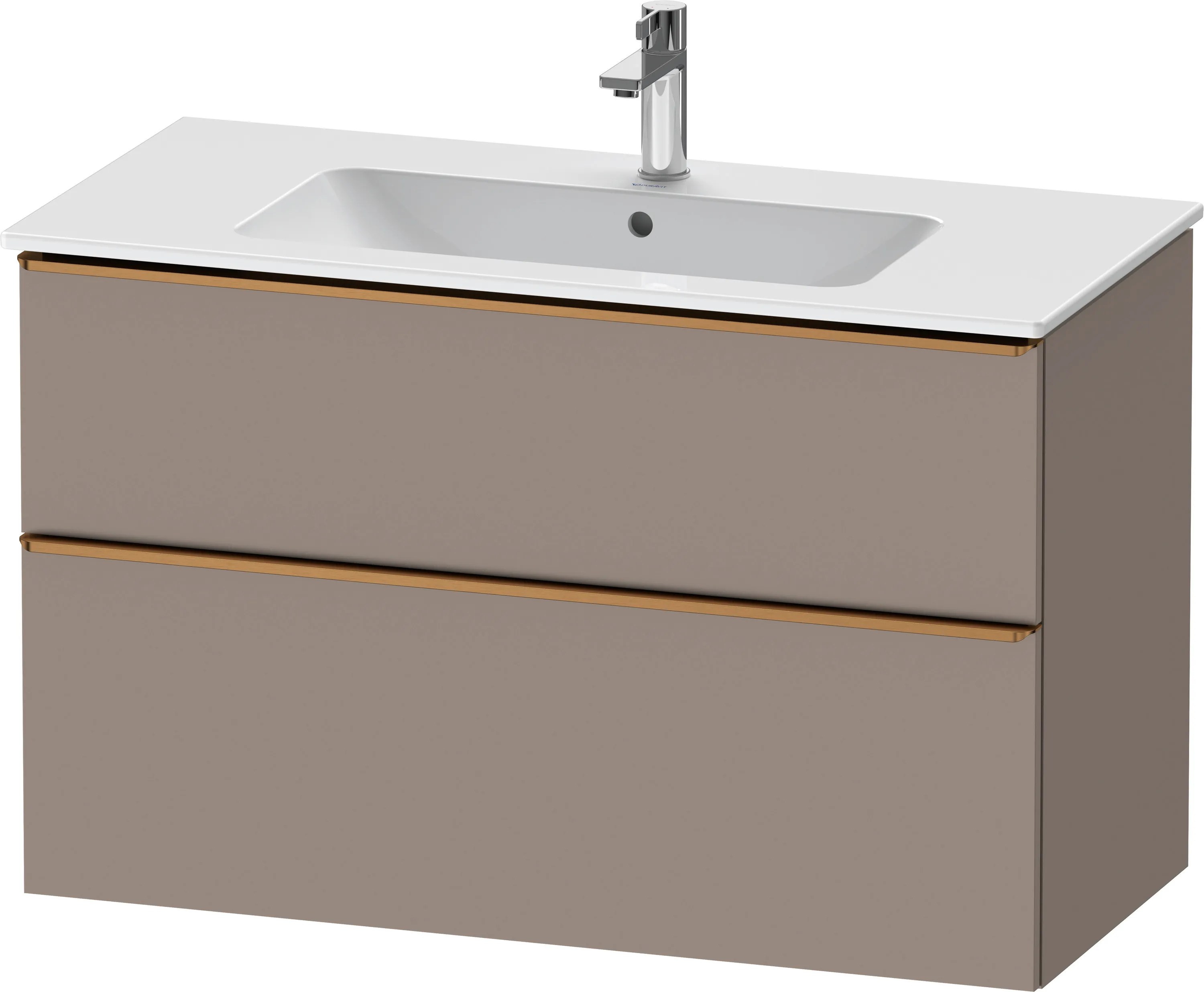 Duravit Waschtischunterschrank wandhängend „D-Neo“ 101 × 62,5 × 46,2 cm Basalt Matt