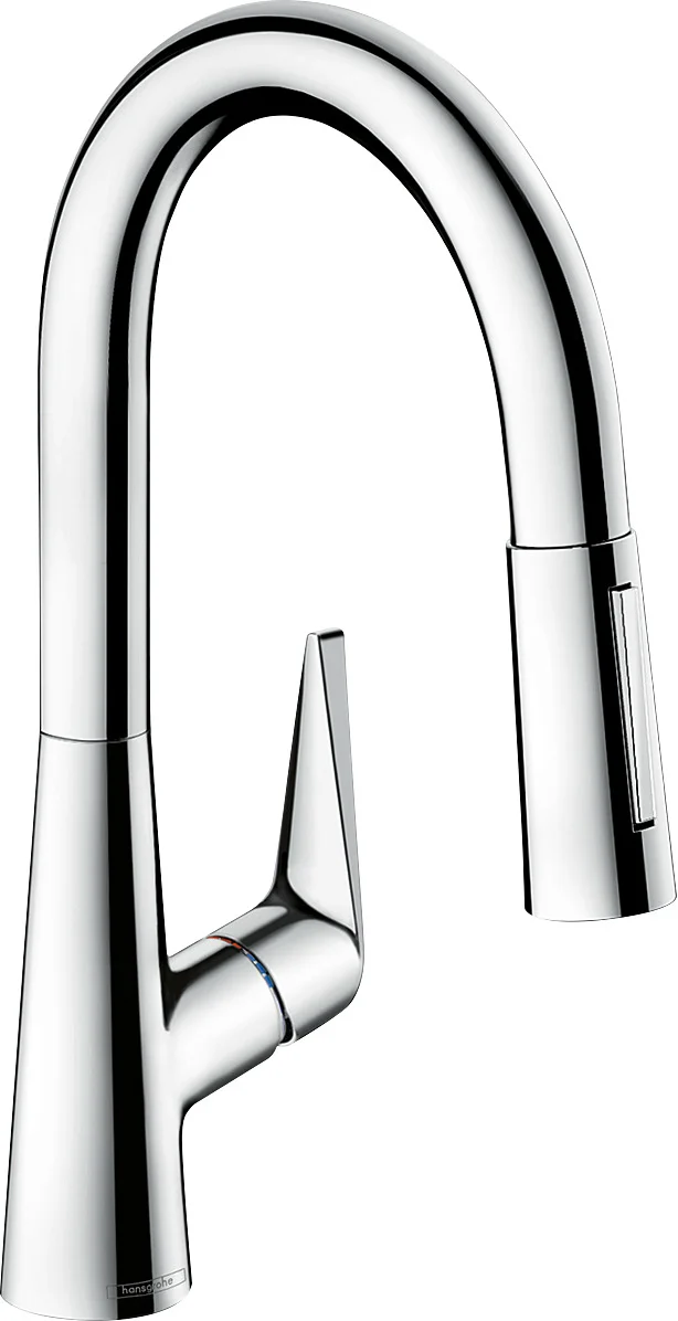 Hansgrohe Talis M51 Einhebel-Küchenmischer mit Ausziehbrause 2jet sBox Chrom, ComfortZone 160, Schwenkbereich einstellbar in 2 Stufen auf 110° oder 150°, Laminarstrahl und Brausestrahl, MagFit magnetische Brausehalterung, maximale Durchflussmenge bei 3 b