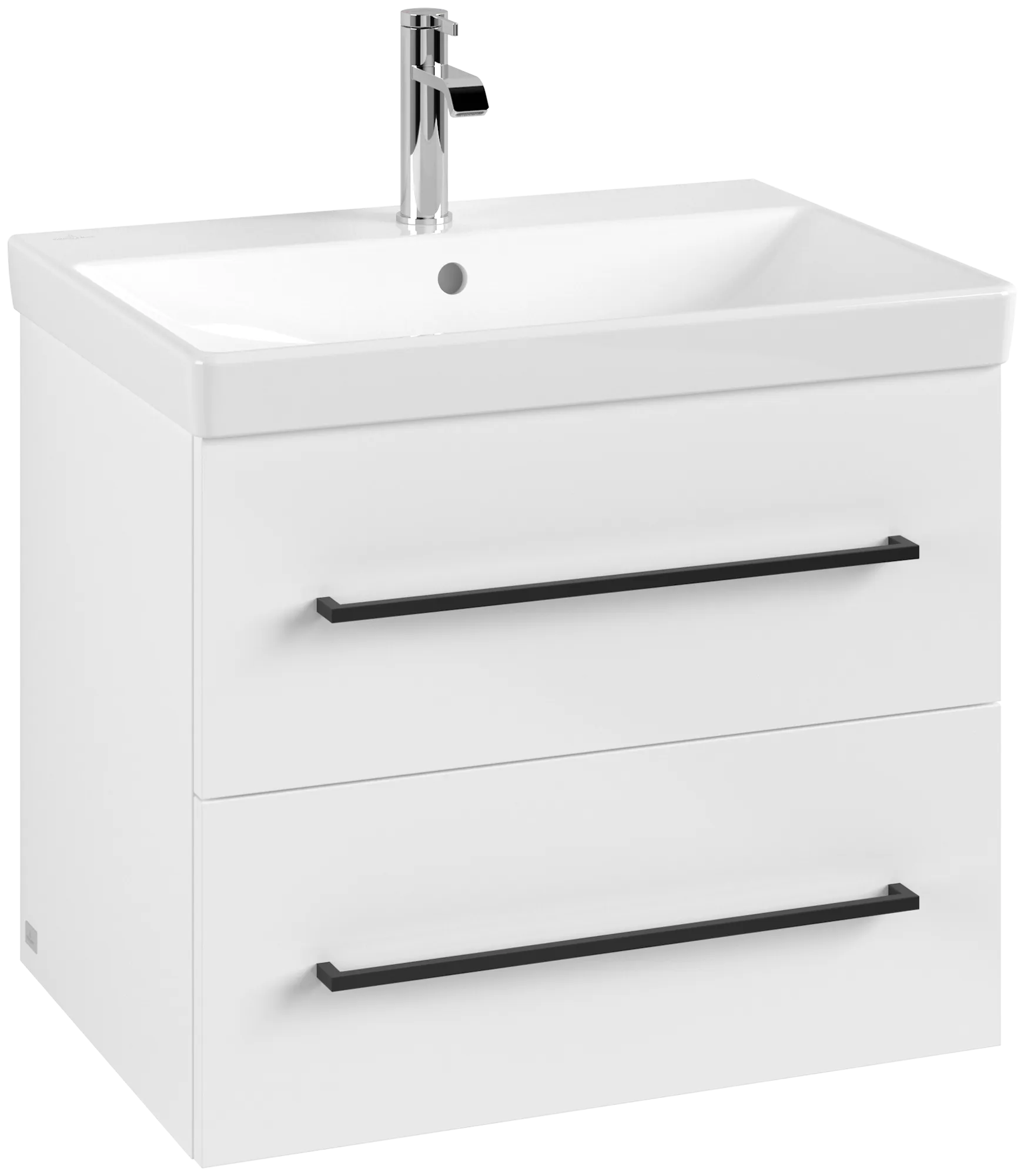 Villeroy & Boch Avento Waschbeckenunterschrank A89010, 626 x 514 x 484 mm, 2 Auszüge, Brilliant White