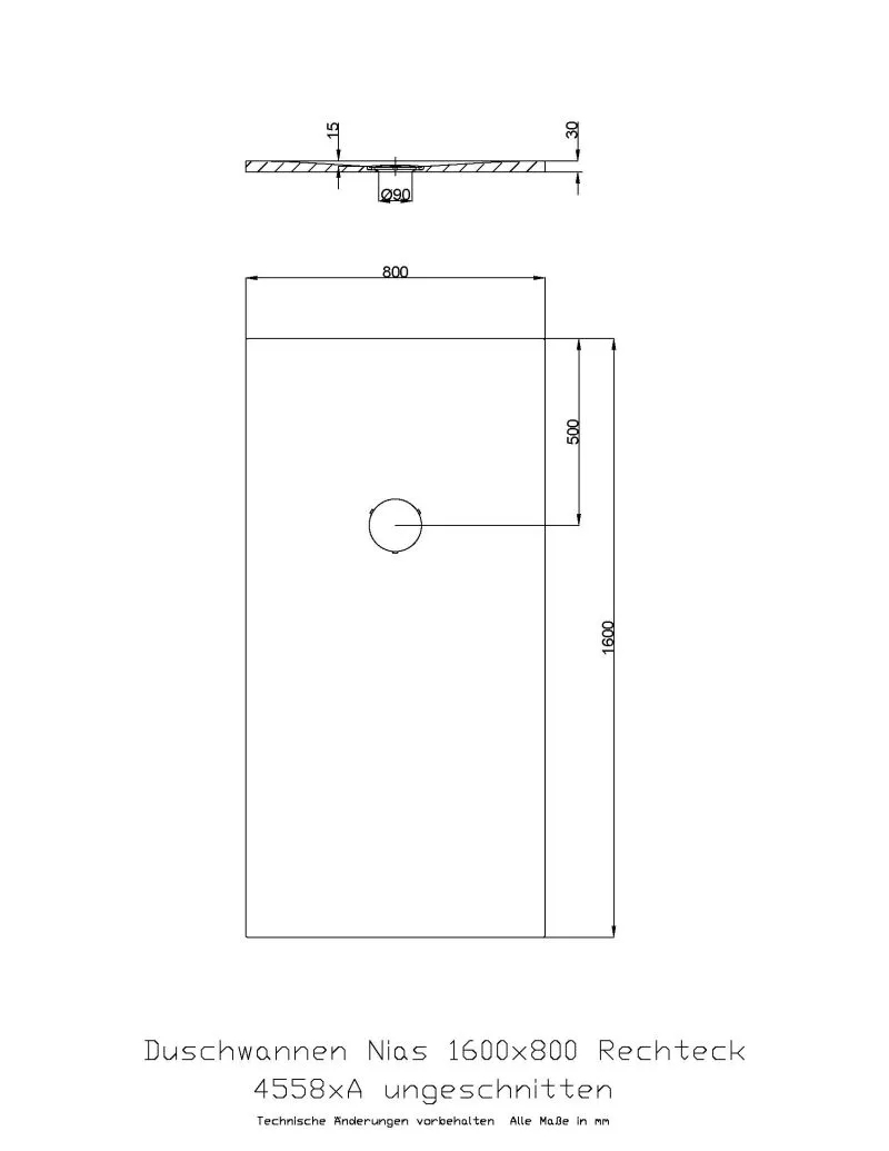 Hoesch Nias Duschwanne Mineralguss Solique, strukturierte Oberfläche, Weiß, 1600x800x30 Hoesch Nias Duschwanne Mineralguss Solique, strukturierte Oberfläche, Weiß, 1600x800x30