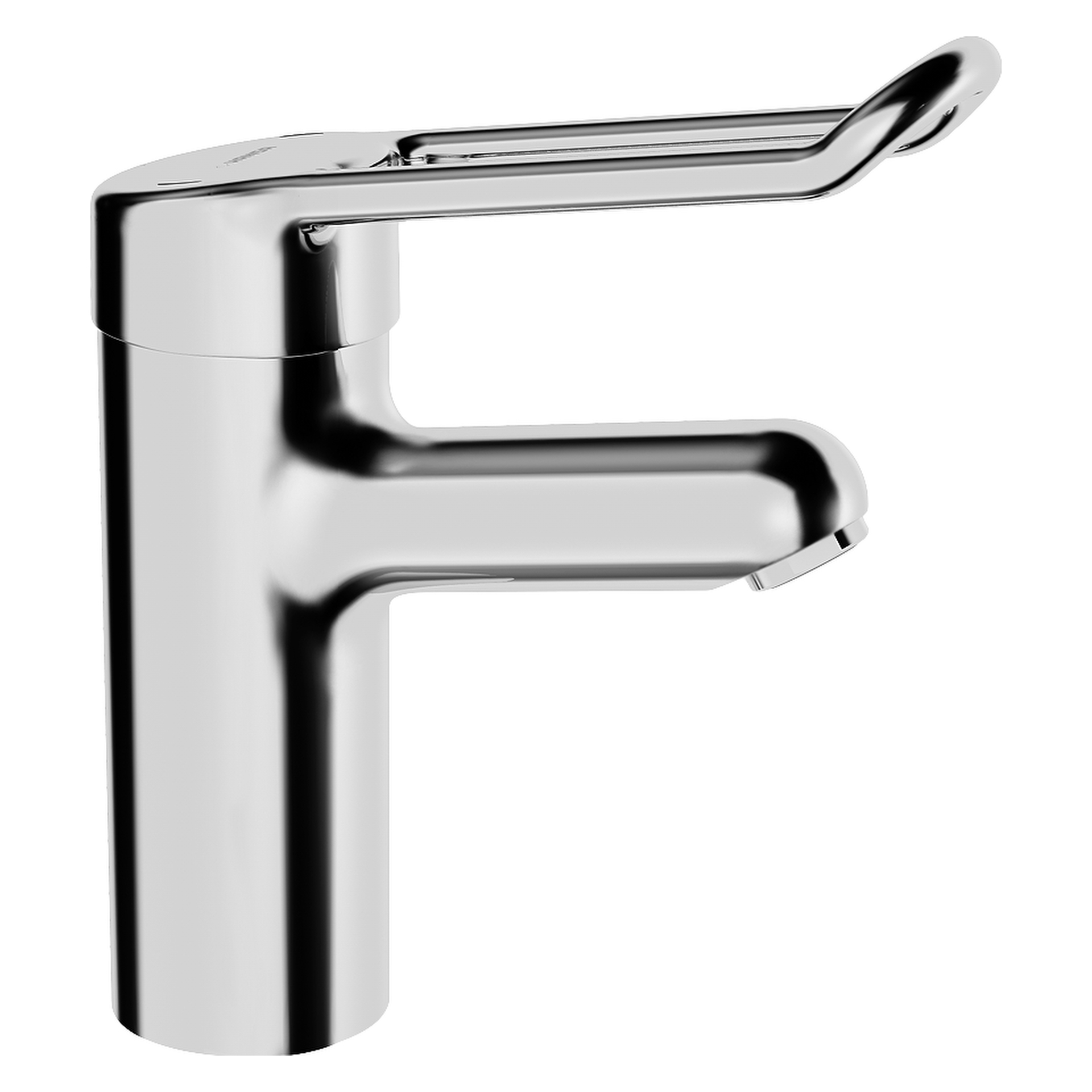 Einhand-Waschtischarmatur Bedienungshebel lang „Medipro“ Ausladung 120 mm in Chrom Einhand-Waschtischarmatur Bedienungshebel lang „Medipro“ Ausladung 120 mm in Chrom
