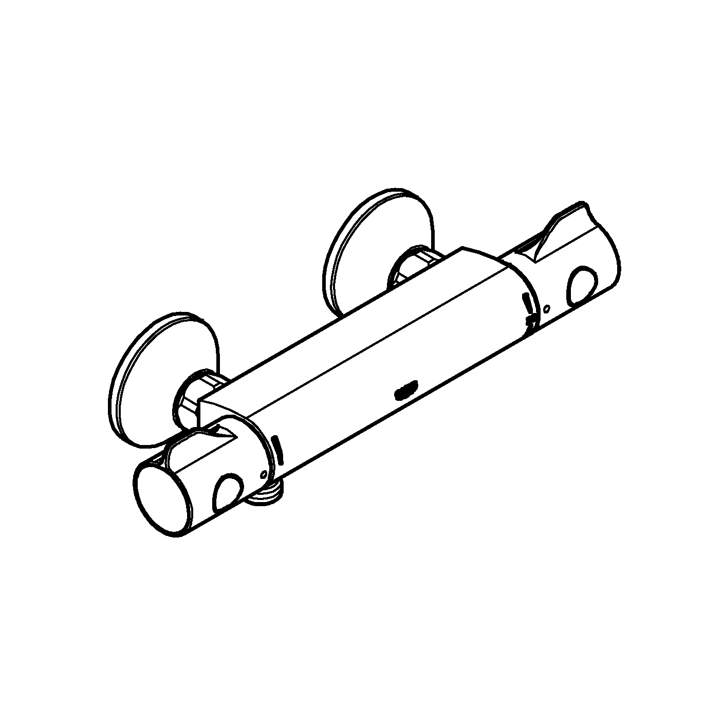 Thermostat-Brausebatterie Grohtherm 800 34558, Wandmontage, eigensicher, chrom