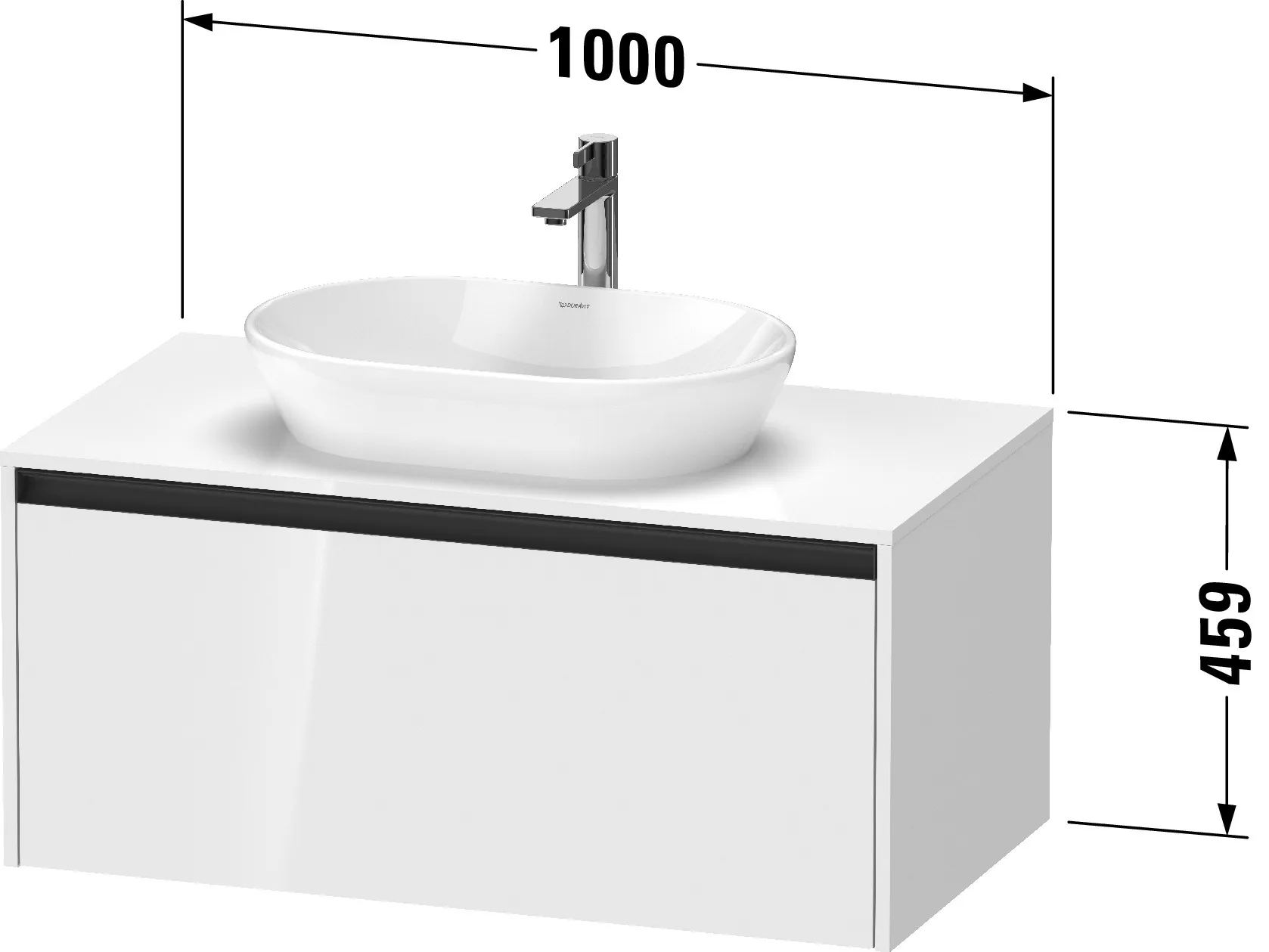 Duravit Waschtischunterschrank wandhängend „Ketho.2“ 100 × 45,9 × 55 cm in Taupe Supermatt Duravit Waschtischunterschrank wandhängend „Ketho.2“ 100 × 45,9 × 55 cm in Taupe Supermatt