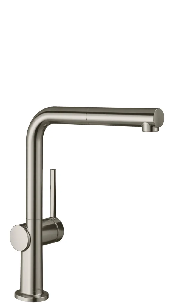 Hansgrohe Talis M54 Einhebel-Küchenmischer 270, Niederdruck-Auszieharm, Edelstahl, Schwenkbereich einstellbar in 3 Stufen auf 60°, 110° oder 150°, Laminarstrahl, max. Durchflussmenge bei 3 bar: 4,5 l/min, Keramikmischsystem, Temperaturbegrenzung einstell Hansgrohe Talis M54 Einhebel-Küchenmischer 270, Niederdruck-Auszieharm, Edelstahl, Schwenkbereich einstellbar in 3 Stufen auf 60°, 110° oder 150°, Laminarstrahl, max. Durchflussmenge bei 3 bar: 4,5 l/min, Keramikmischsystem, Temperaturbegrenzung einstell