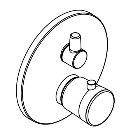 BALANCE UnterputzWafü/Br.Thermostatarmatur FeinbauSet mit Funktionseinheit mattschwarz/chrom BALANCE UnterputzWafü/Br.Thermostatarmatur FeinbauSet mit Funktionseinheit mattschwarz/chrom