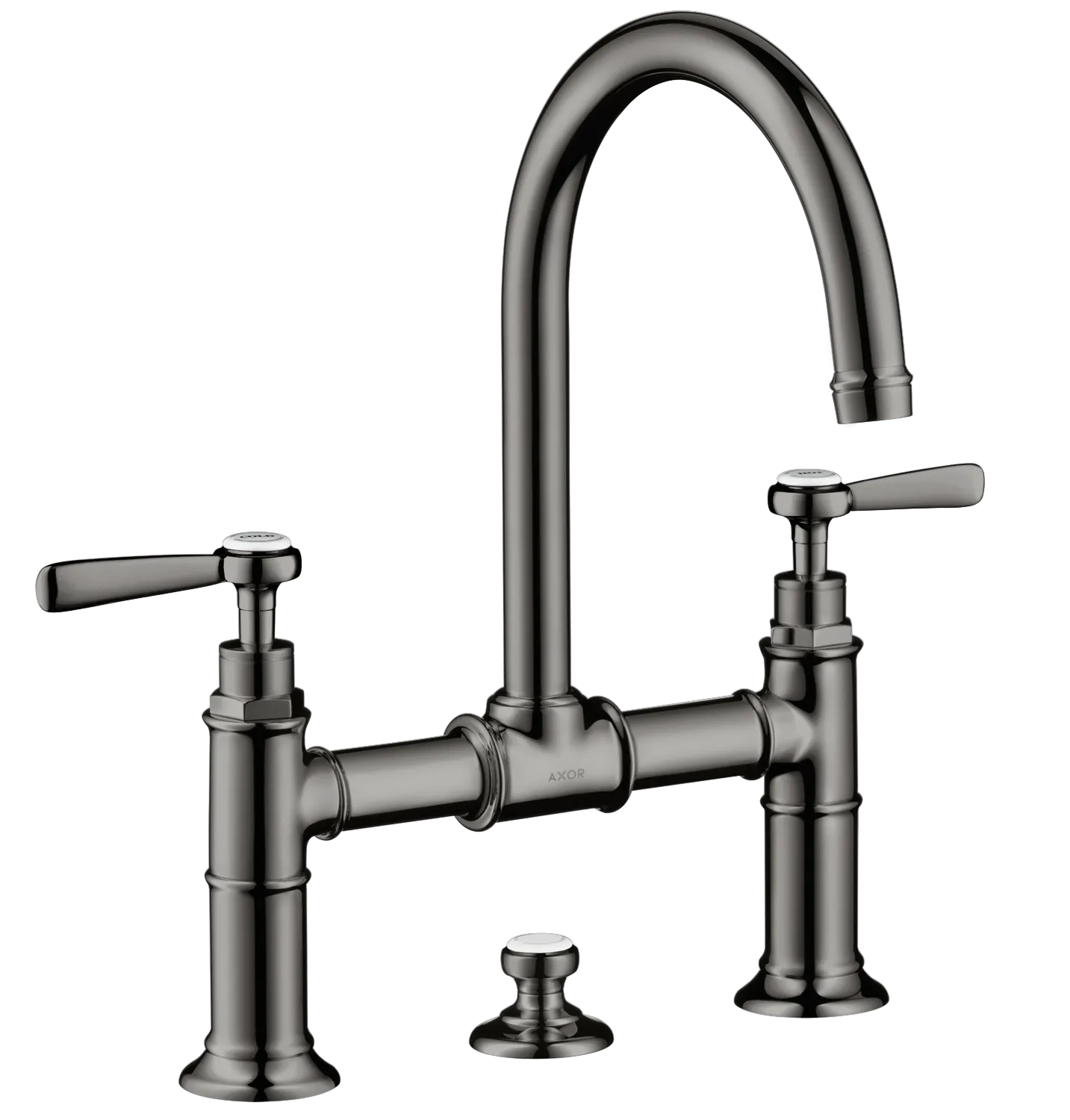 Hansgrohe AXOR Montreux 2-Griff Waschtischarmatur 220 Polished Black Chrome