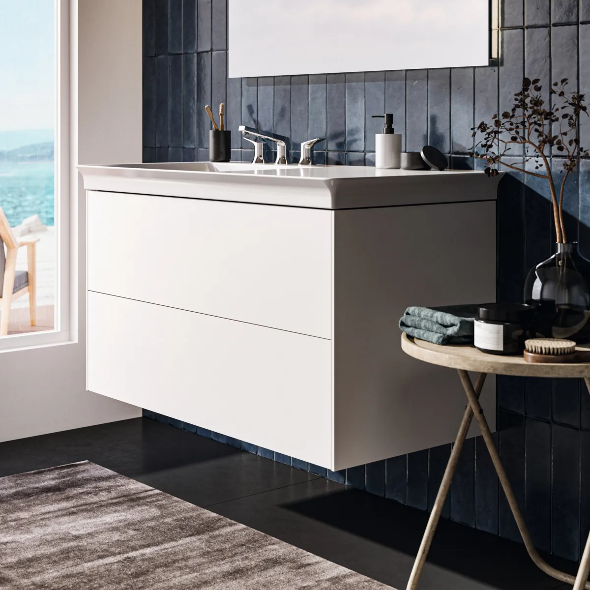 Ideal Standard Möbelwaschtischunterschrank Conca 1000x505mm Weiß matt Ideal Standard Möbelwaschtischunterschrank Conca 1000x505mm Weiß matt