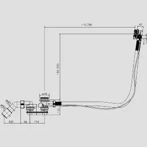 Funktionseinheit SWING PLUS Bowdenzug 1m BH110