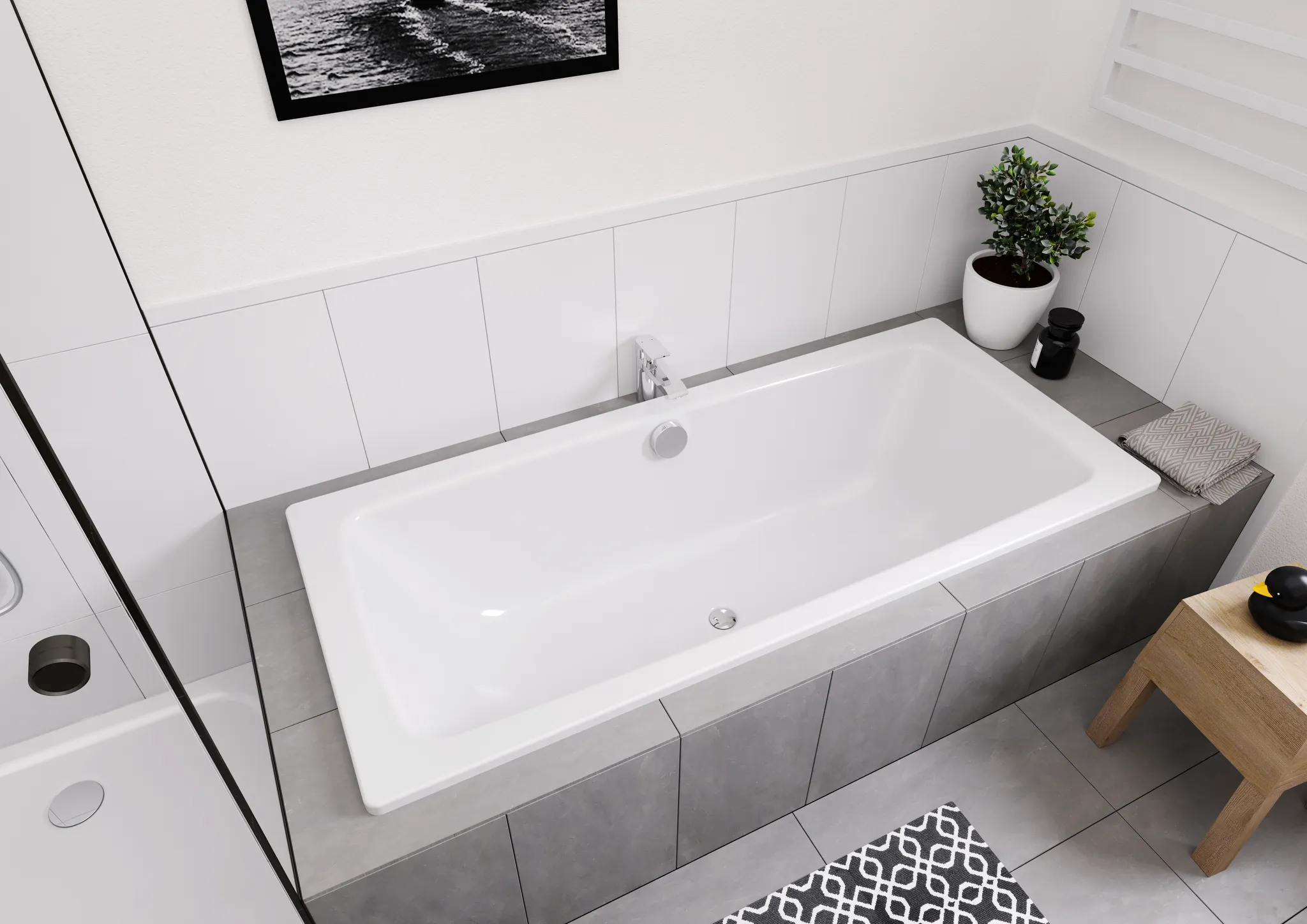 Kaldewei Badewanne „Cayono Duo“ rechteck 180 × 80 cm, ohne Grifflochbohrungen in alpinweiß Kaldewei Badewanne „Cayono Duo“ rechteck 180 × 80 cm, ohne Grifflochbohrungen in alpinweiß