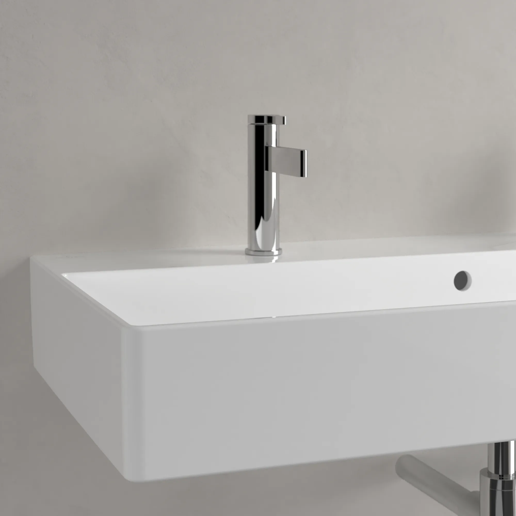 Villeroy & Boch Memento 2.0 Wandwaschbecken, Rechteck, Weiß Alpin, 1000x470x135 mm, TitanCeram, mit Überlauf