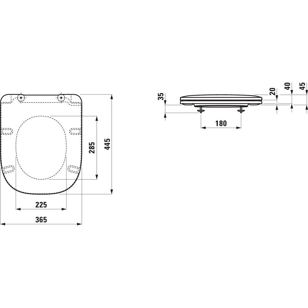 WC-Sitz+Deckel MEDA SLIM mit Absenkautomatik abnehmbar weiß WC-Sitz+Deckel MEDA SLIM mit Absenkautomatik abnehmbar weiß