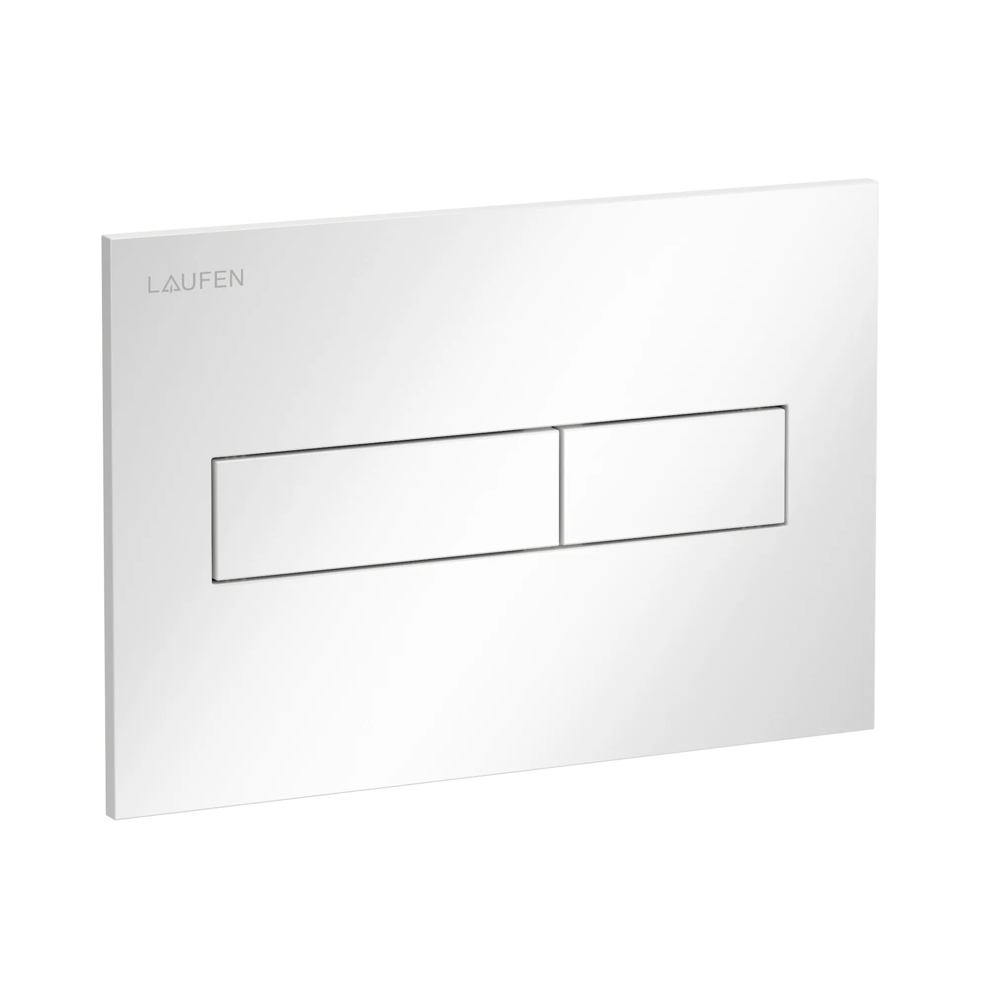 Betätigungsplatte HORIZON INEO 213x145x6, aus Kunsstoff, für Frontbetätigung oder Betätigung von oben, für Unterputz-Spülkasten mit Dual-Flush 2-Mengen-Spülsystem, weiß