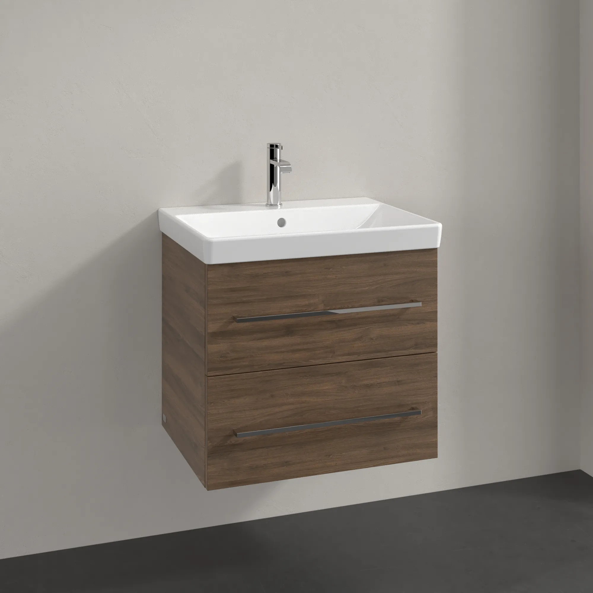 Villeroy & Boch Waschtischunterschrank „Avento“ für Schrankwaschtisch 58 × 51,4 × 45,2 × 45,2 cm Arizona Oak, Soft Closing