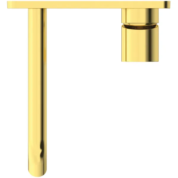 Ideal Standard Wand-Waschtischarmatur Joy, Brushed Gold, Ausladung 180 mm, Unterputz-Bausatz