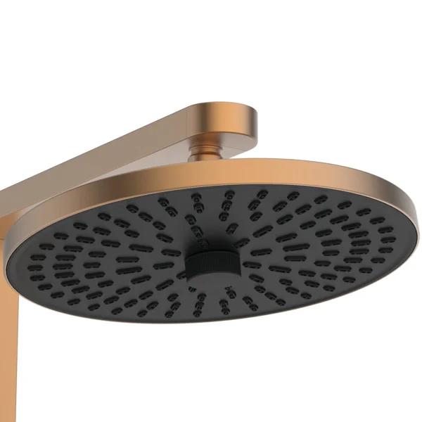 Ideal Standard Ceratwist Alu+ Duschsystem, Bronze, Aufputz, 100% recyceltes Aluminium, 2 Strahlarten Hand- und Kopfbrause