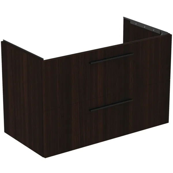 Ideal Standard i.life B 140cm Möbel-Set 2 Auszüge 2 offene Fächer Griff Schwarz Eiche Natur Ideal Standard i.life B 140cm Möbel-Set 2 Auszüge 2 offene Fächer Griff Schwarz Eiche Natur
